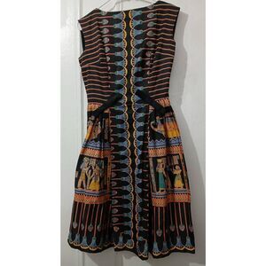 RARE VTG miss Egypt 1950s haute couture le caire  womens small fit flare dress
